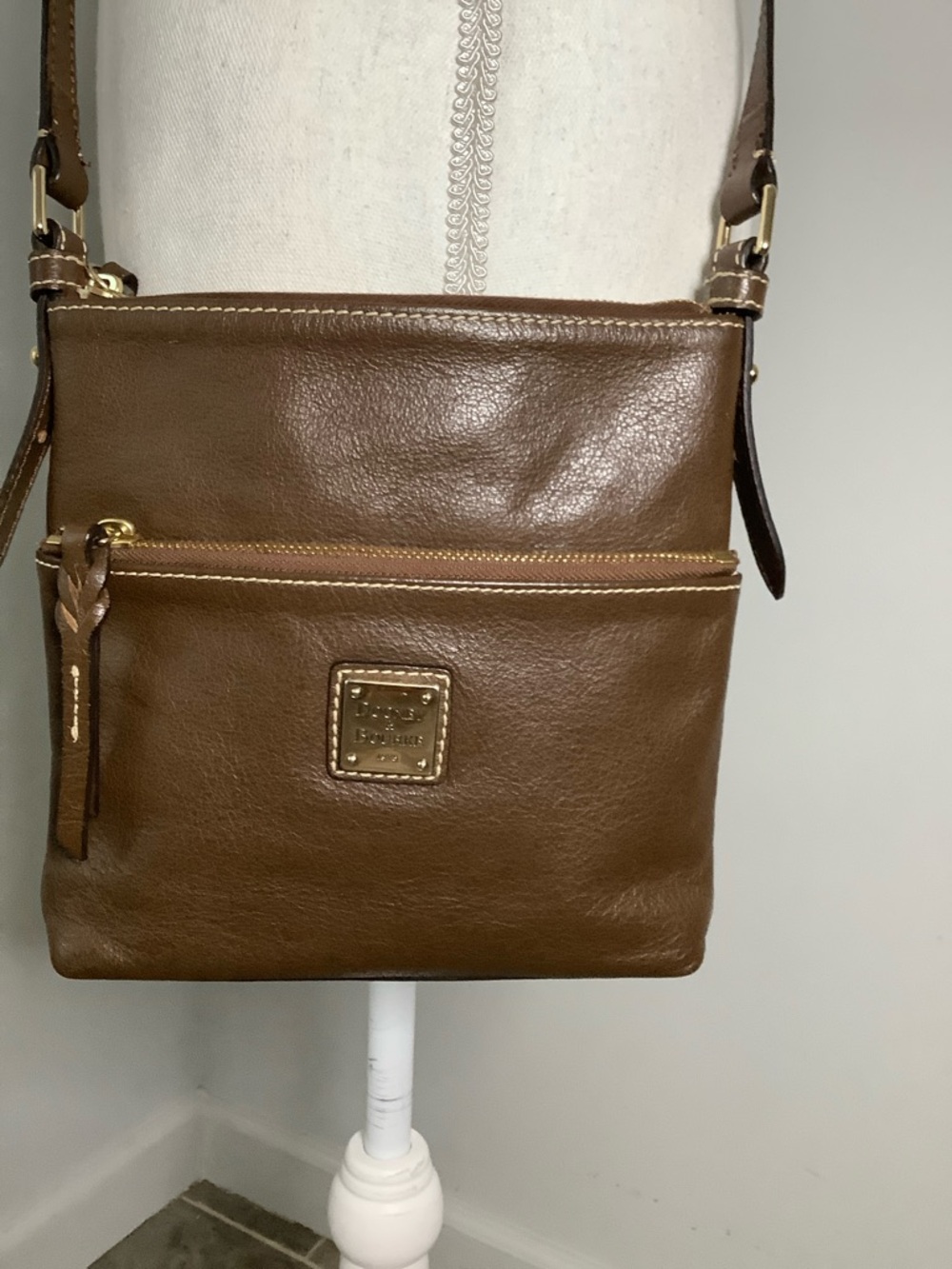 Dooney & Bourke Brown Leather Crossbody Bag